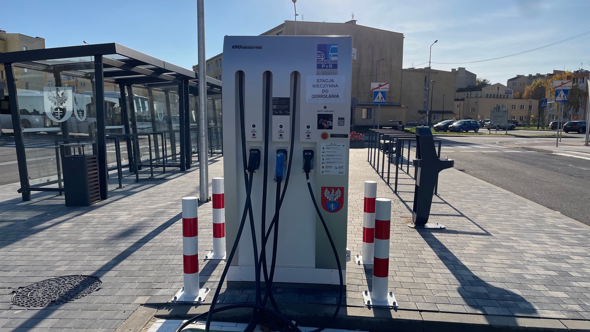 Stacja ładowania w Legionowie przy węźle przesiadkowym