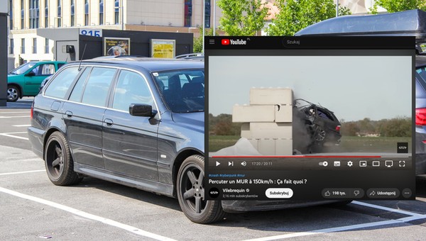 Uderzyli BMW w ścianę przy 150 km na godz. Szokujące nagranie daje do myślenia  [WIDEO]