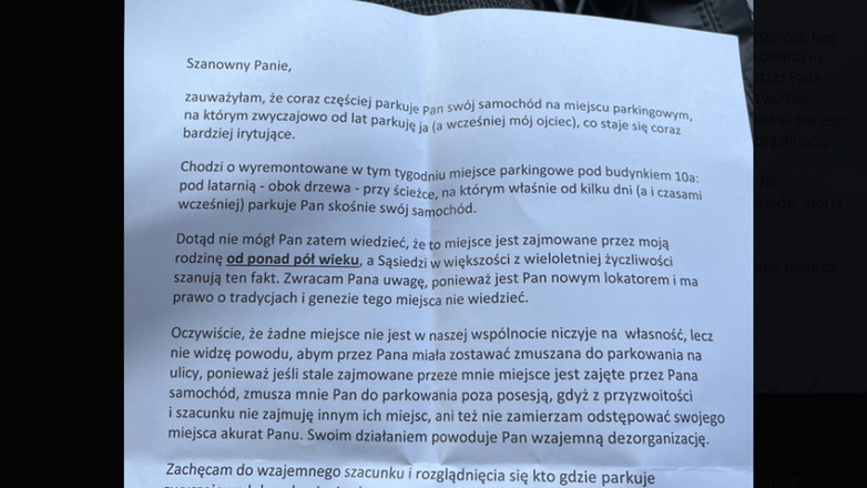 List od sąsiadki stał się hitem sieci