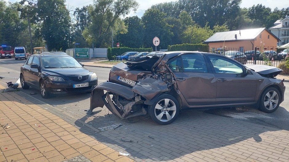 Staranowane samochody w Międzyzdrojach