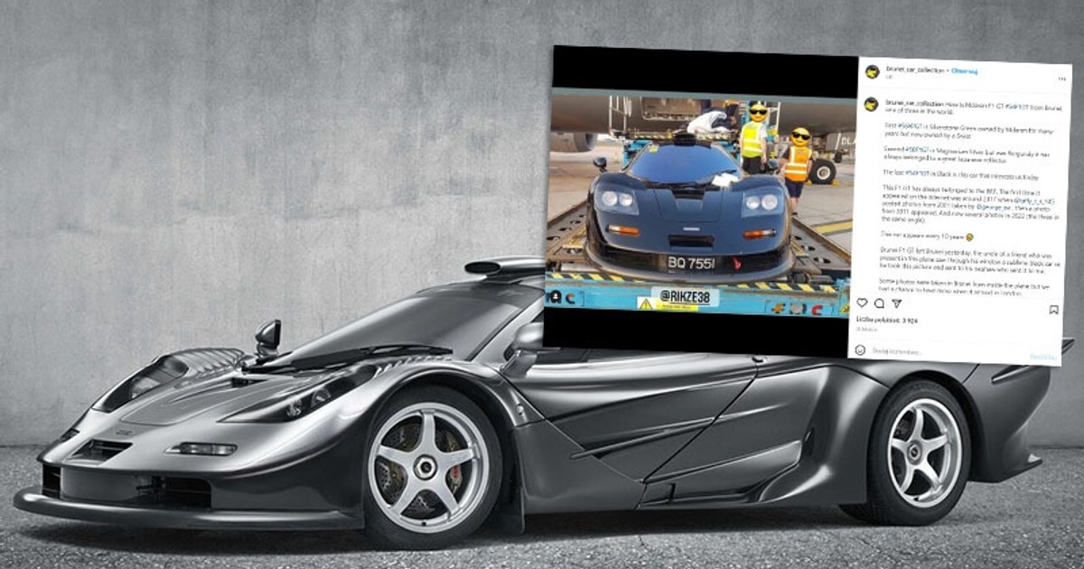 McLaren F1 GT sułtana Brunei przyleciał do Londynu na serwis