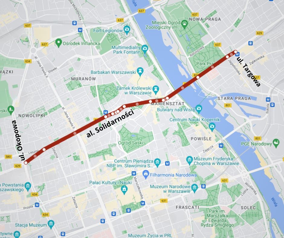 Ulice w Warszawie niebezpieczne dla pieszych