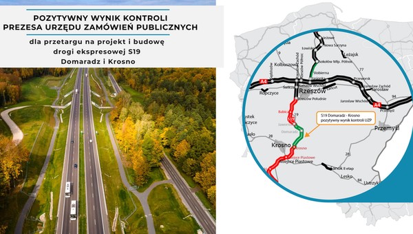 Nowy odcinek drogi S19 przebiegnie estakadą na filarach o wysokości ok. 30 m