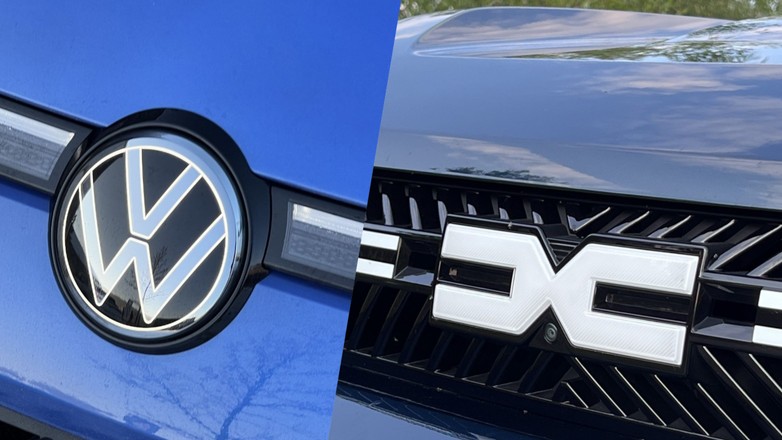 Logotypy VW i Dacii