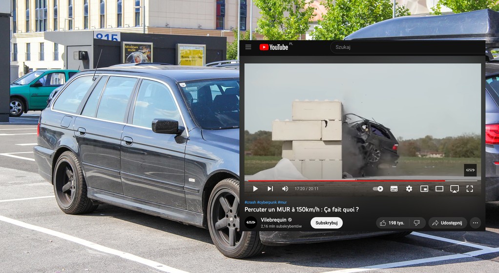 Co zostaje z auta po uderzeniu w betonową ścianę z prędkością 150 km/h?