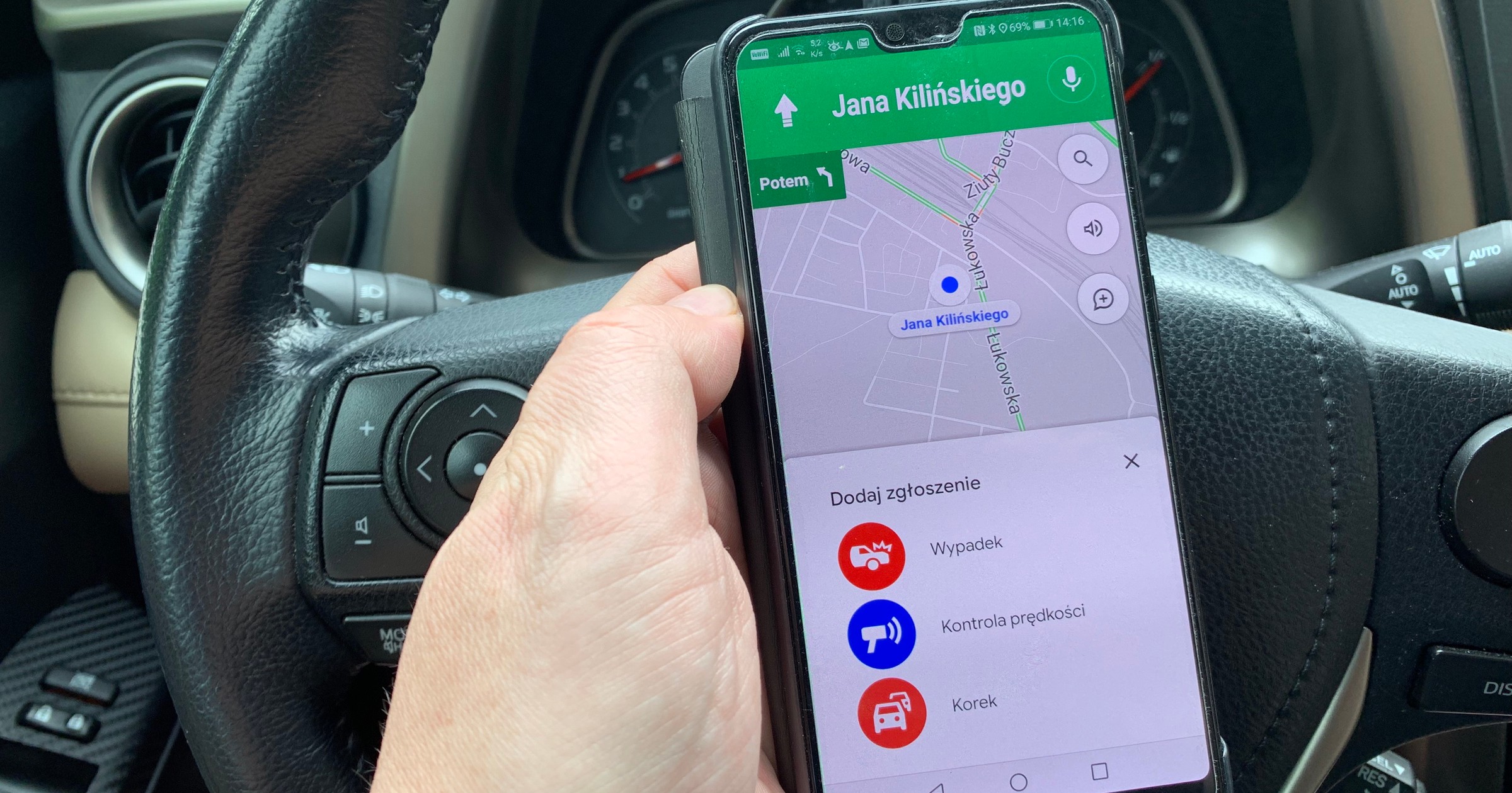 Google Maps z funkcją ostrzegania