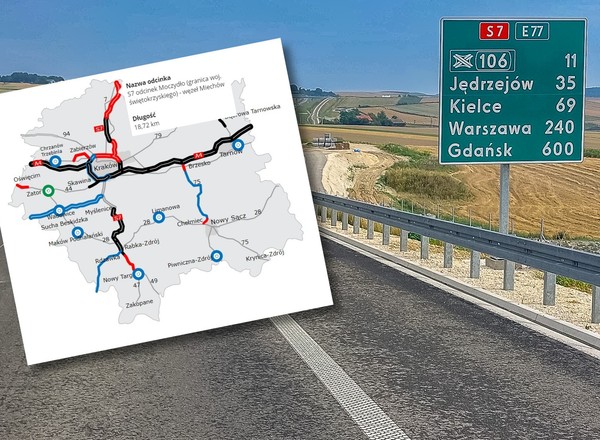 Droga ekspresowa S7. Nowy odcinek "zbliżył" Kraków i Warszawę