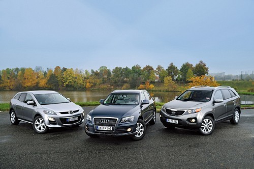 SUV-y  na wyższym poziomie: Mazda CX7 kontra Audi Q5 i Kia Sorento