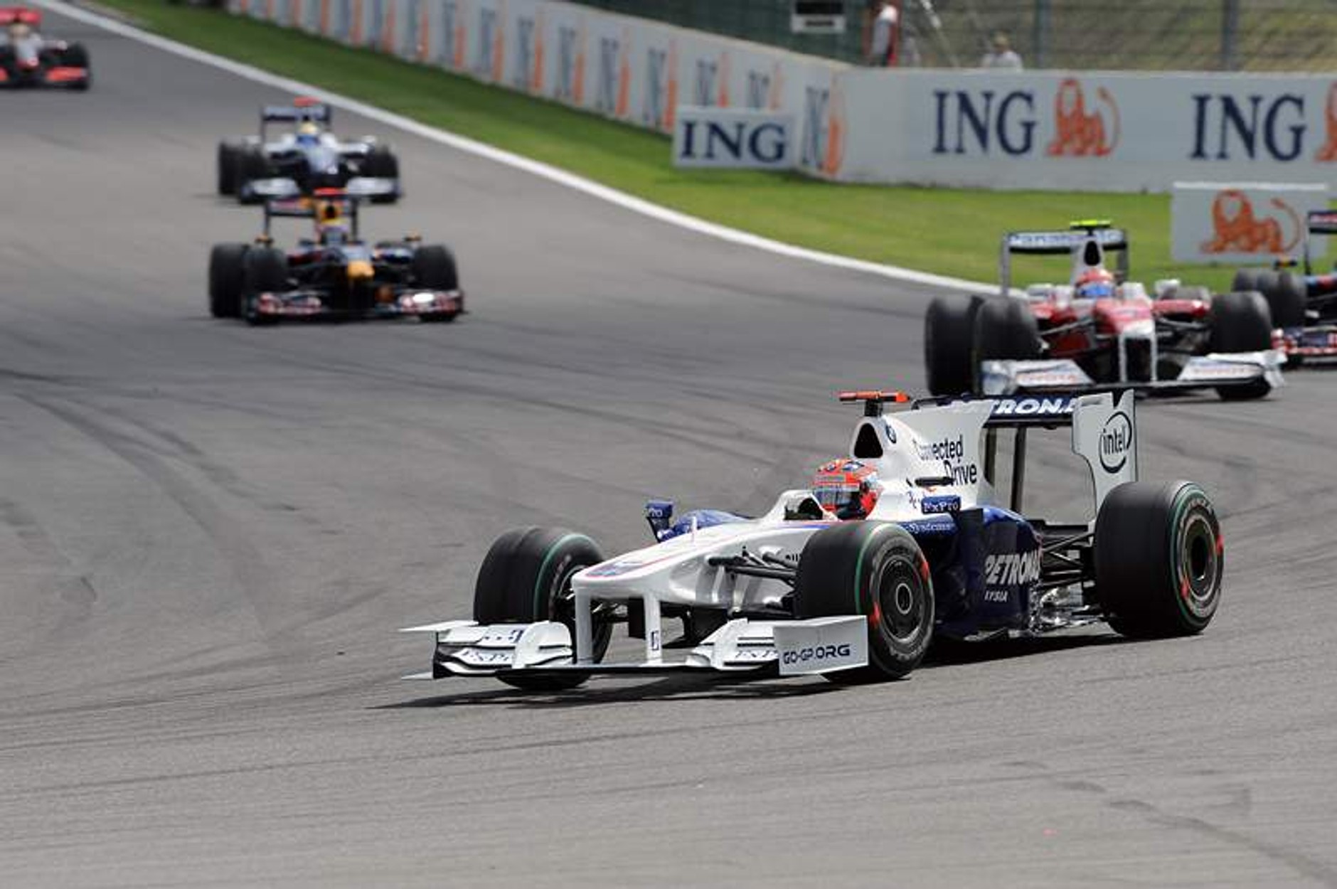 Grand Prix Belgii 2009: dwie gwiazdy wyścigu - Raikkonen i Fisichella (fotogaleria)