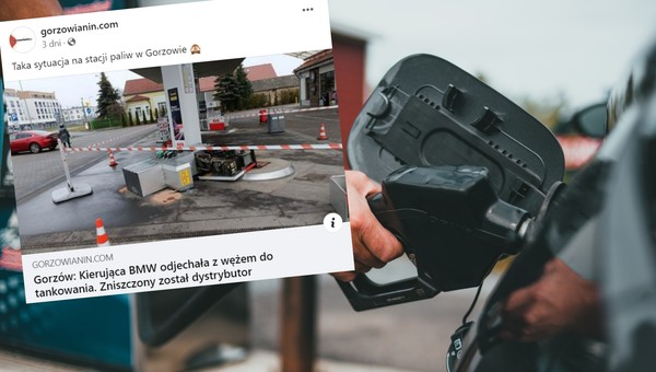 Przyjechała na stację zatankować. Zapłaciła i ruszyła, ale o czymś zapomniała