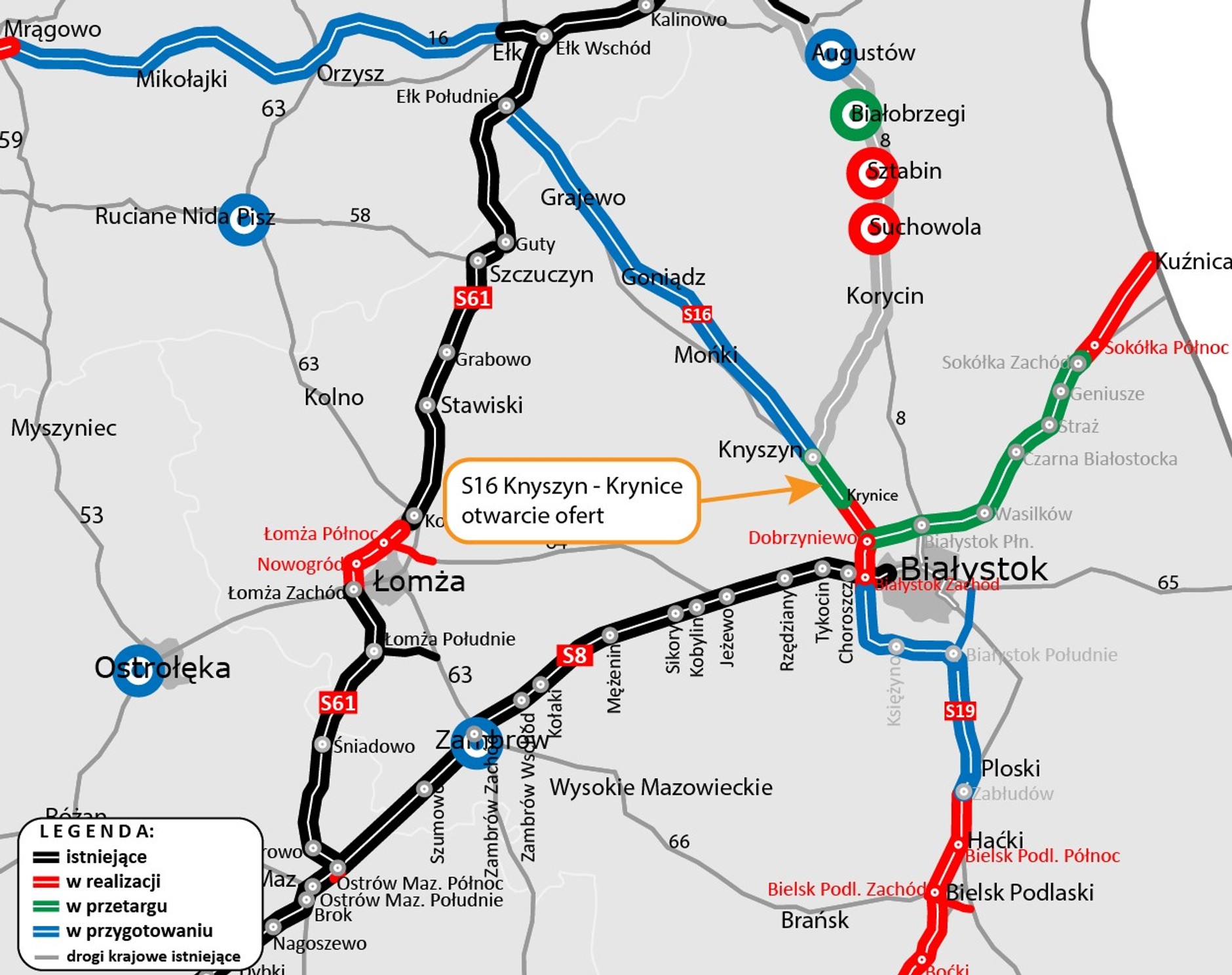 Plan budowy dróg na Podlasiu