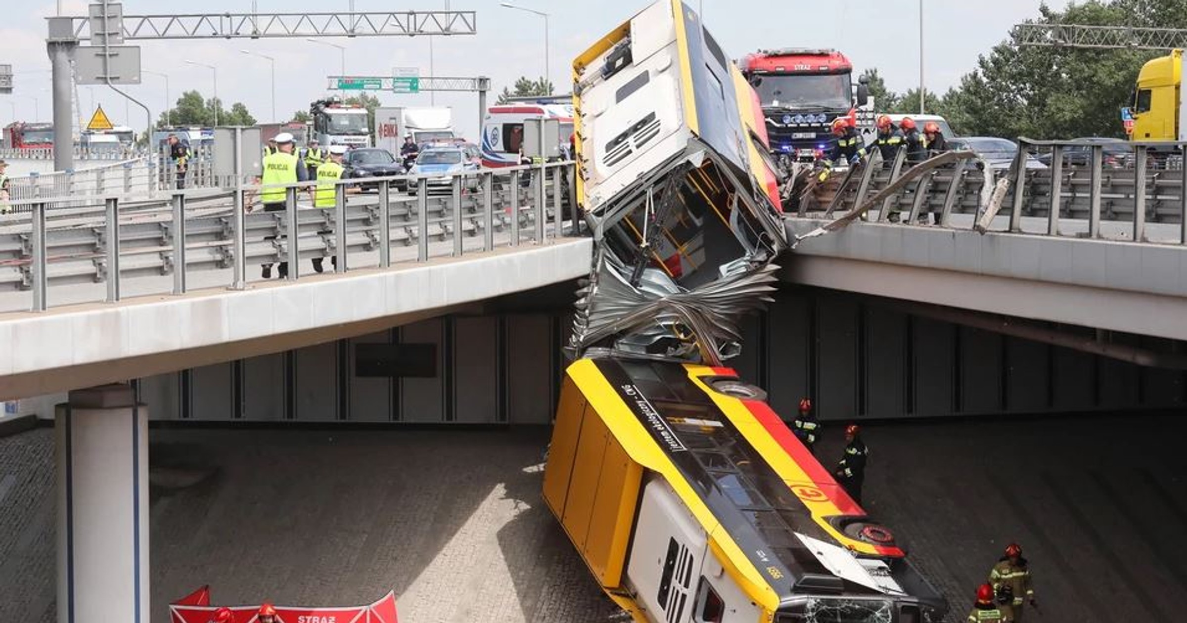 wypadek autobusu w Warszawie