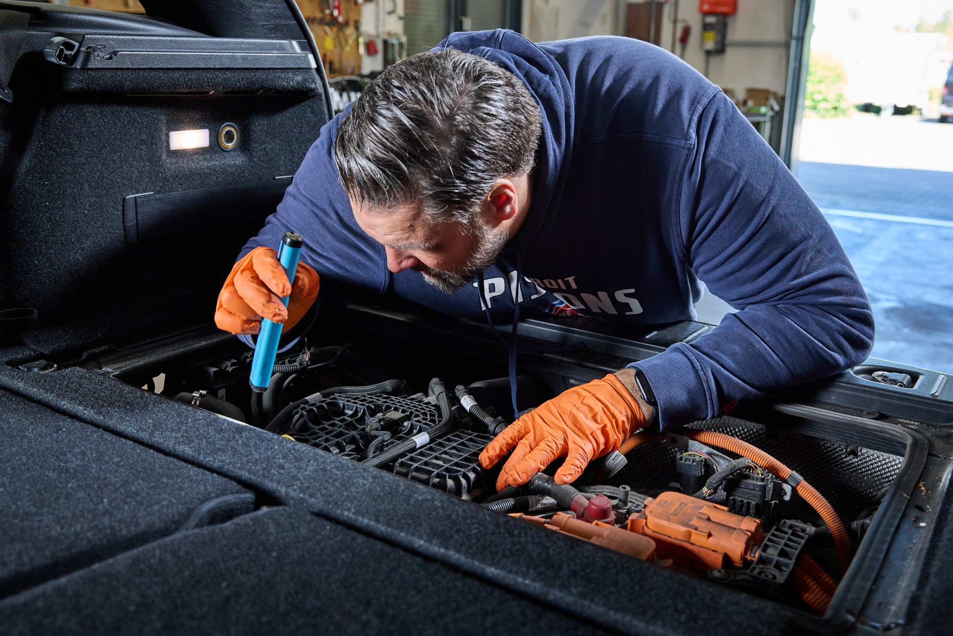 BMW i3 podczas inspekcji