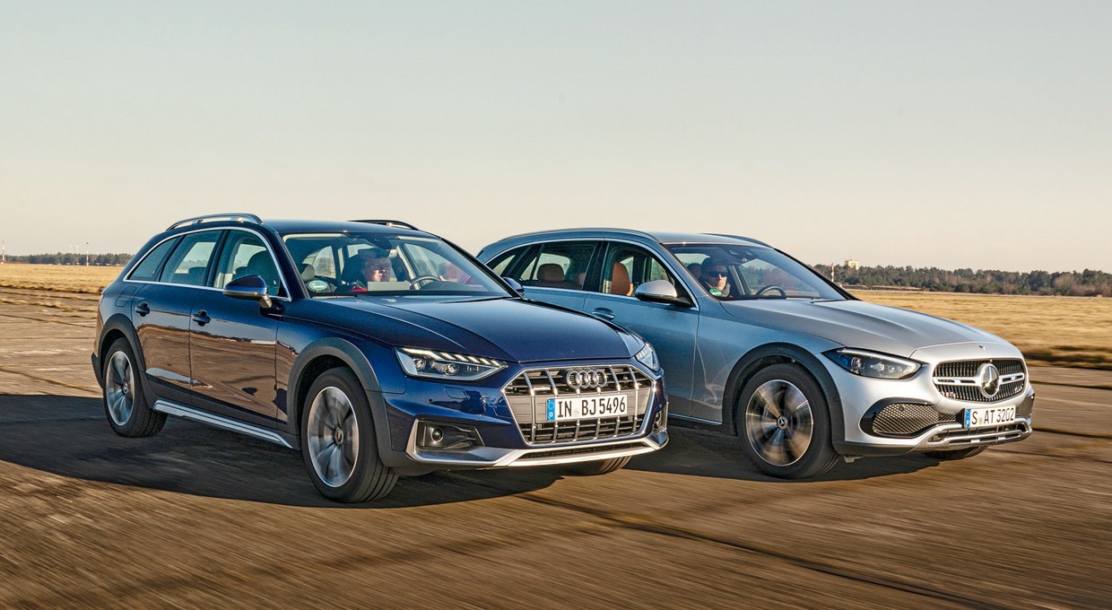 Mercedes klasy C kontra Audi A4 - które uterenowione kombi z dieslem jest lepsze?