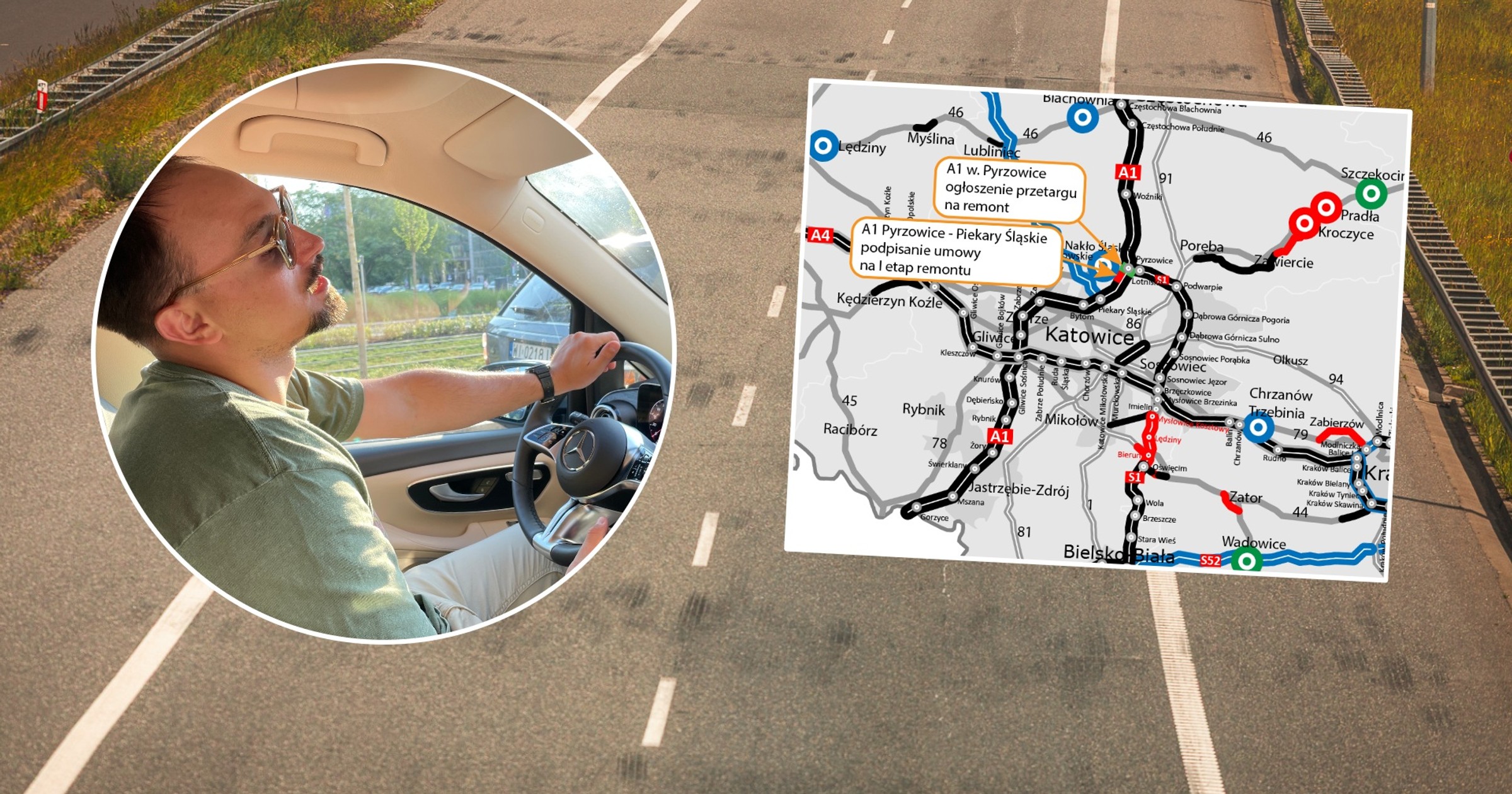 Jazda śląskim odcinkiem autostrady A1 potrafi sfrustrować. Powód? "Fale Dunaju"