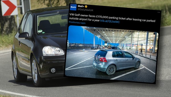 Porzucony Volkswagen stoi na lotnisku od roku. Opłata za jego postój to już ponad 835 tys. zł