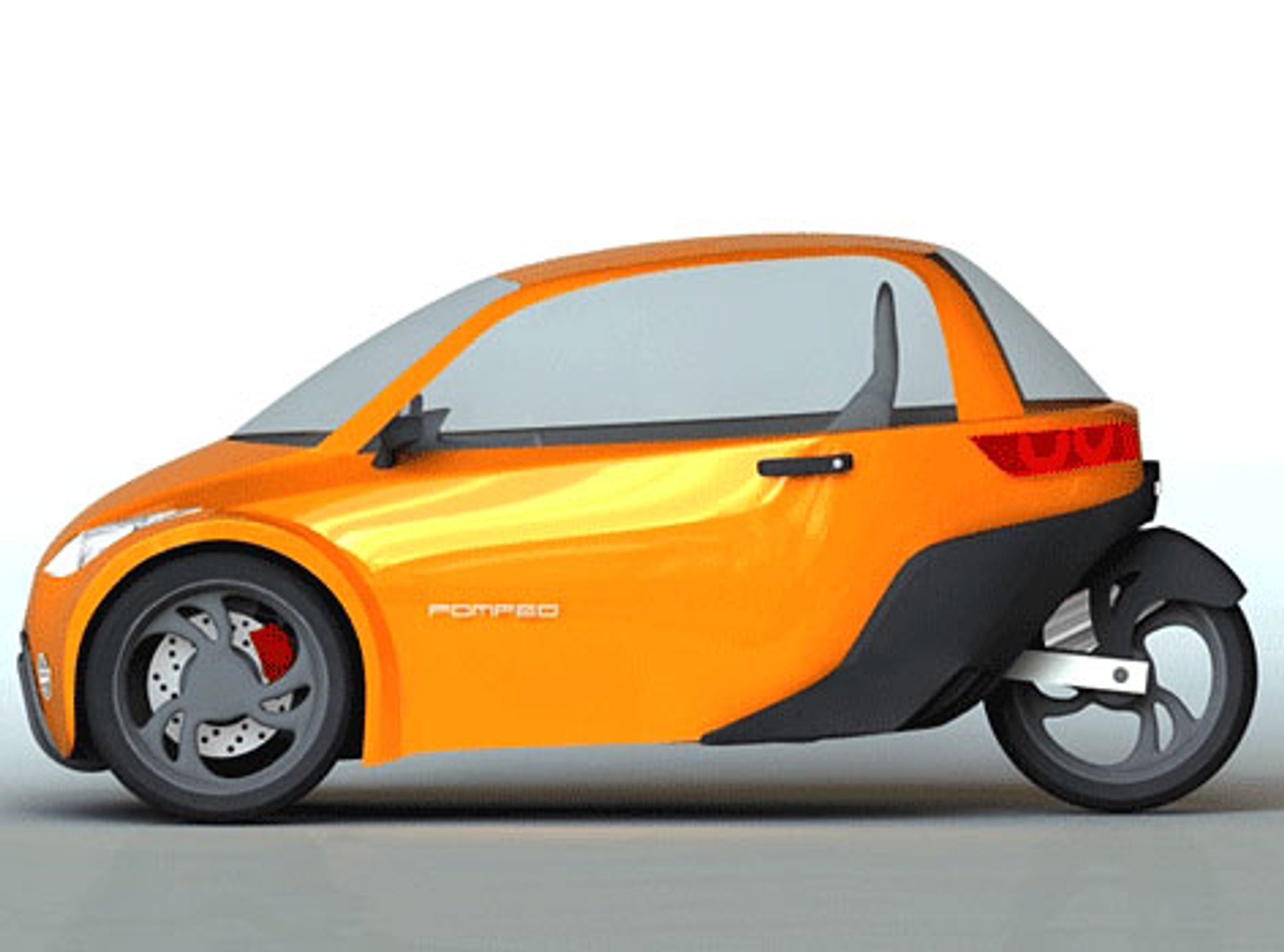 Pompéo: oszczędny miejski trójkołowiec (wideo)