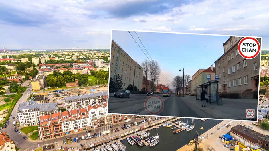 Tramwaj uciekł jej przed nosem. Kierowca postanowił pomóc  (Screen: YouTube/STOPCHAM)