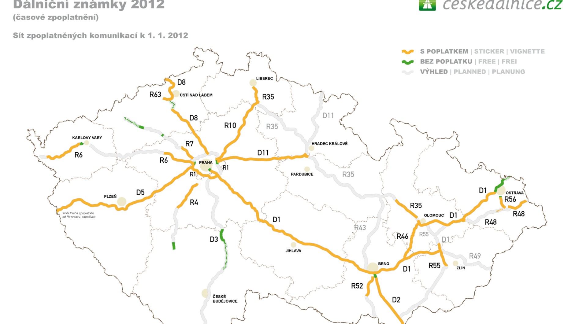 Nowe winiety autostradowe w Czechach