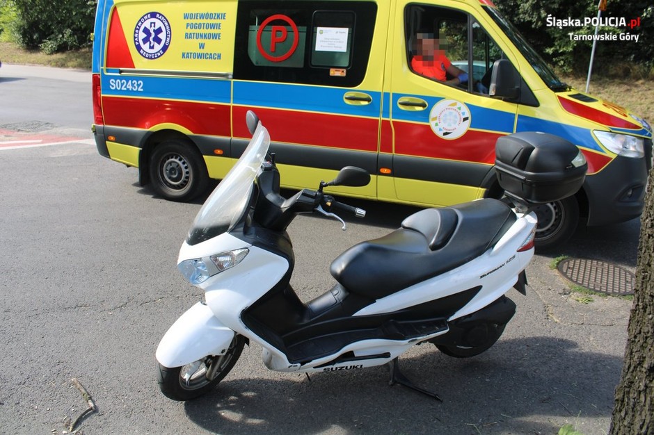 Wypadek w Tarnowskich Górach. Motocyklista trafił do szpitala