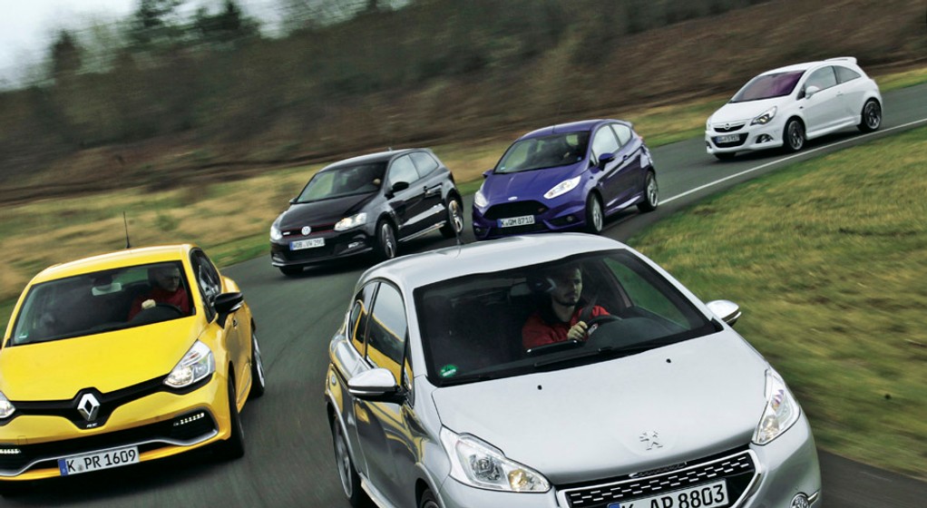 Porównanie miejskich GTI: Clio RS kontra Peugeot 208 GTI, Polo GTI, Fiesta ST i Corsa OPC