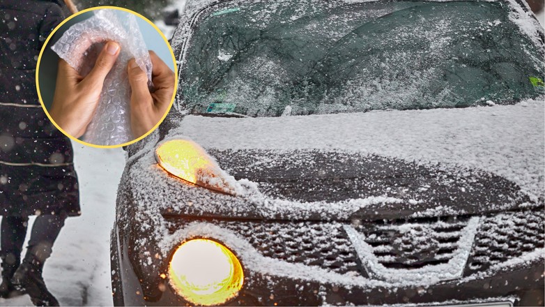 Nie lubisz skrobać szronu z szyb auta? Wypróbuj patent z folią bąbelkową