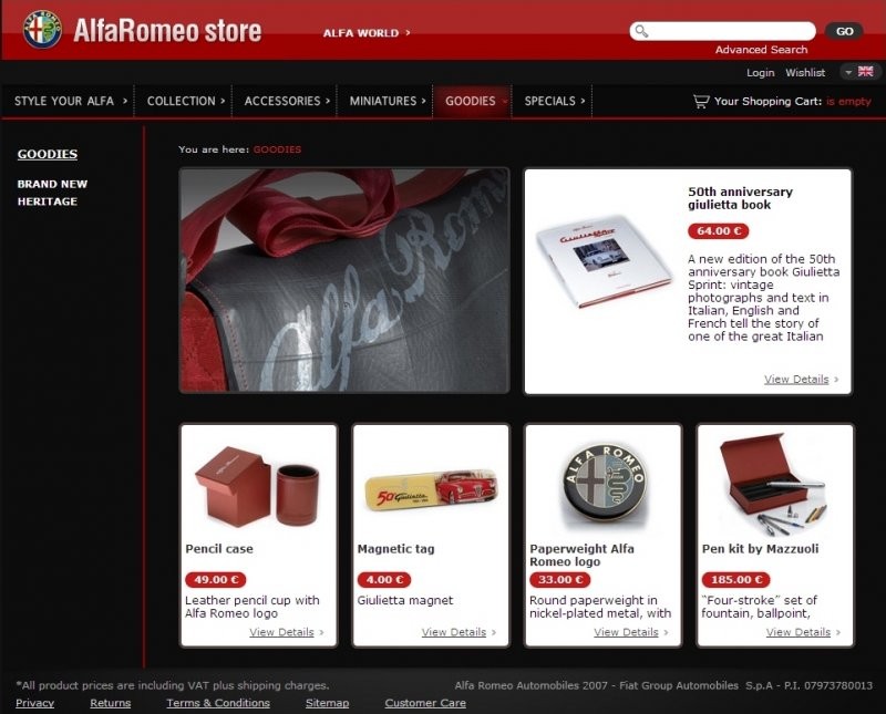 Alfa Romeo otwiera sklep