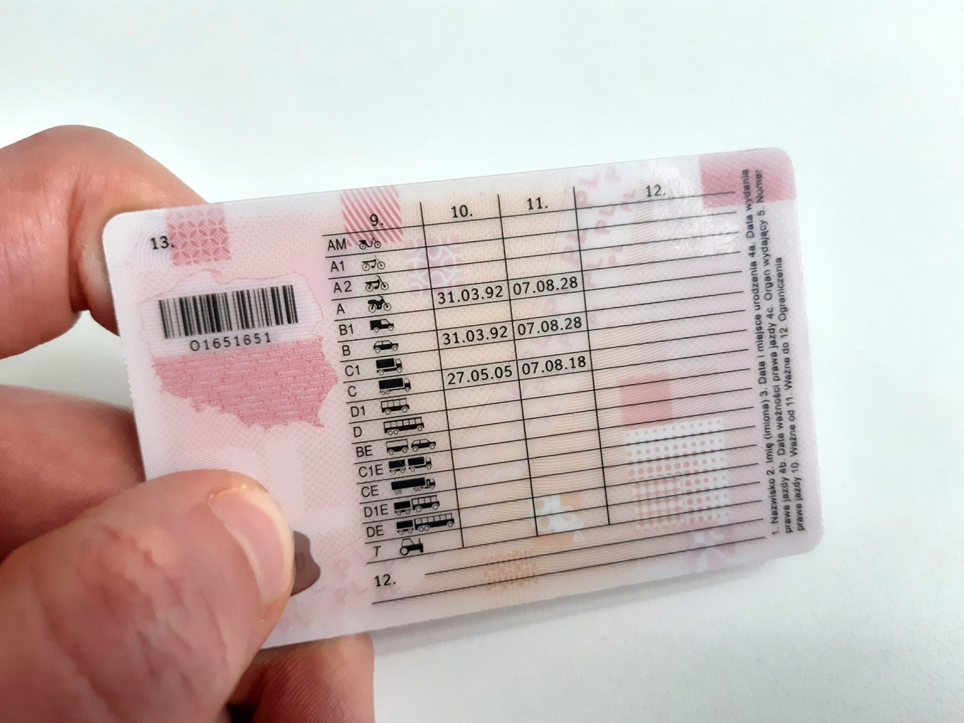 Prawo jazdy z datą ważności uprawnień