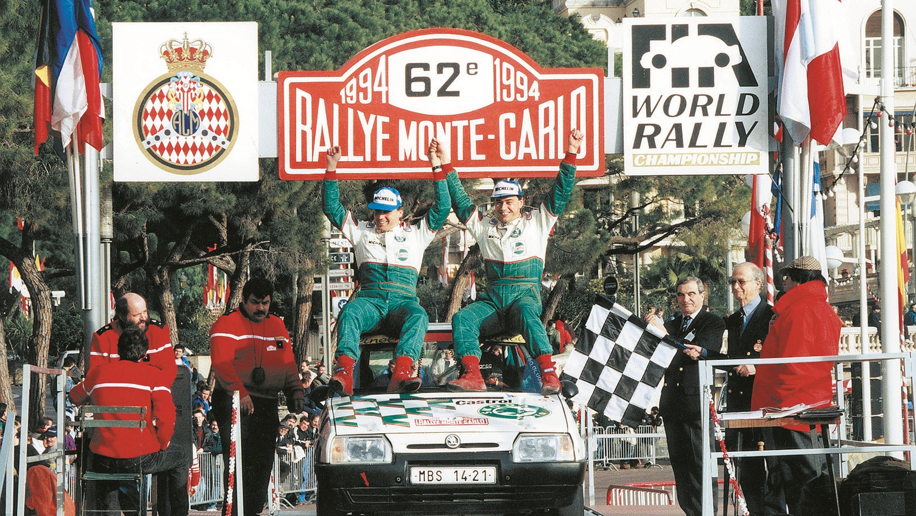Skoda Favorit podczas rajdu RMC w 1994 roku