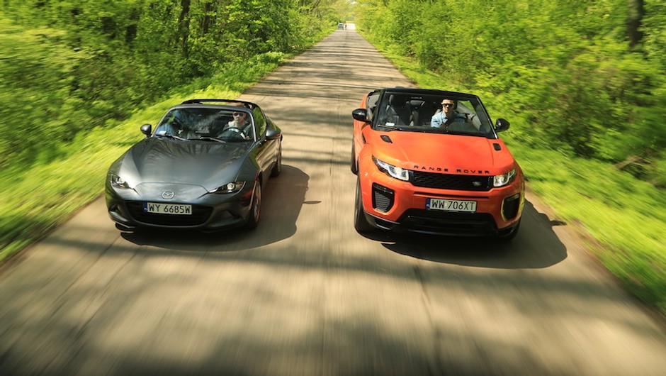 Mazda MX-5 RF i Range Rover Evoque Cabrio