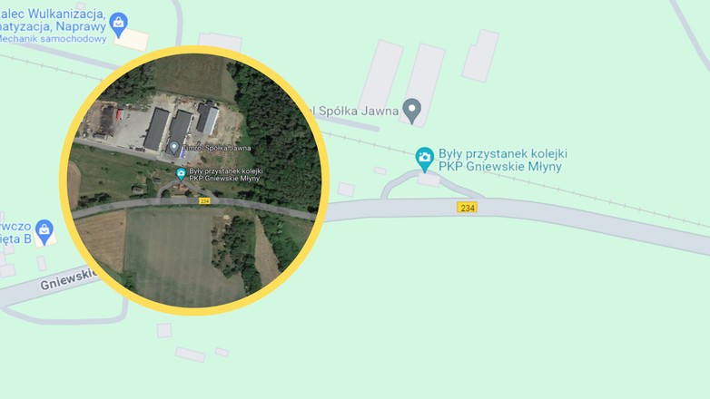 To najkrótsza droga wojewódzka w Polsce (fot. screen: google.pl/maps)