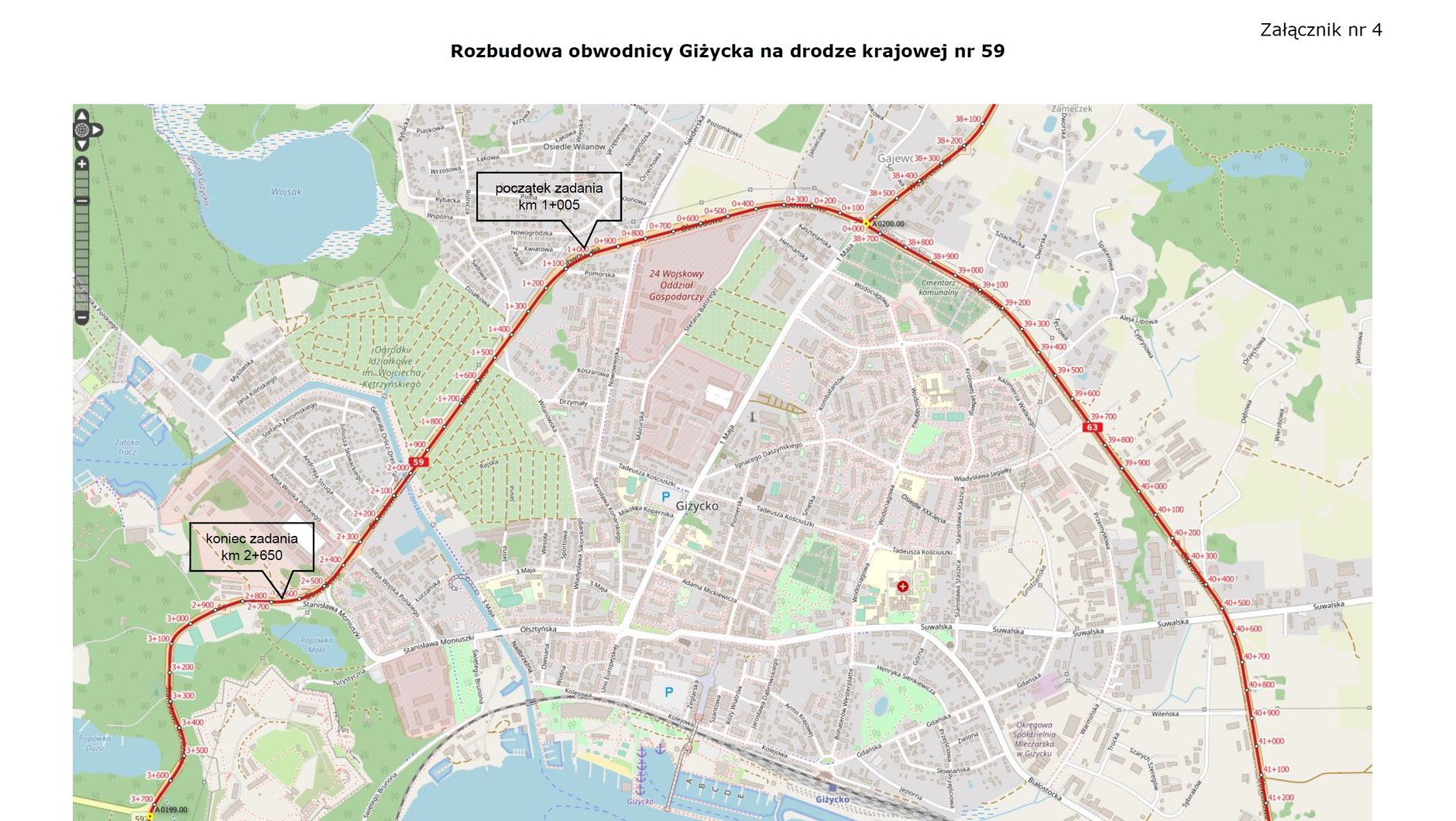 Obwodnica Giżycka — plan orientacyjny