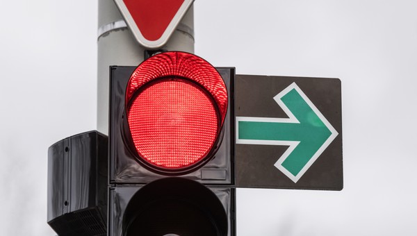 Niemiecka zielona strzałka