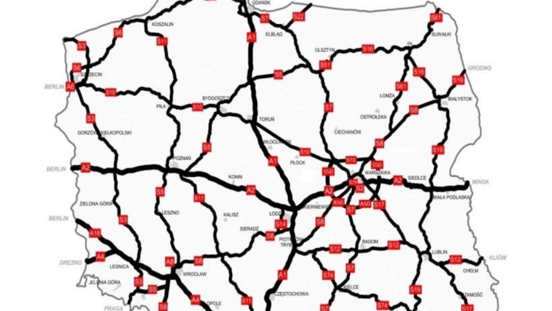 Docelowa sieć autostrad i dróg ekspresowych w Polsce