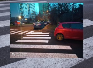 Absurd w Łodzi. Nie domalowali pasów, bo przeszkadzało źle zaparkowane auto