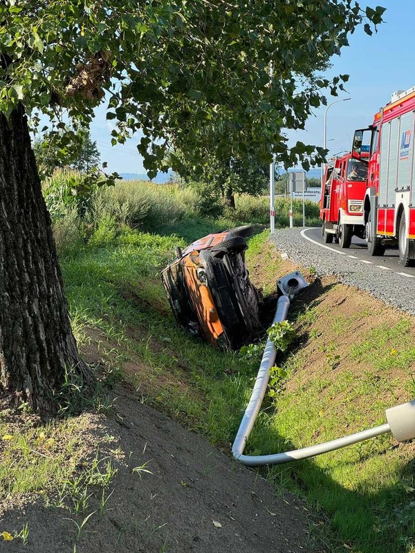 Seicento "wylądowało" w rowie. Za kierownicą "siedział" kot