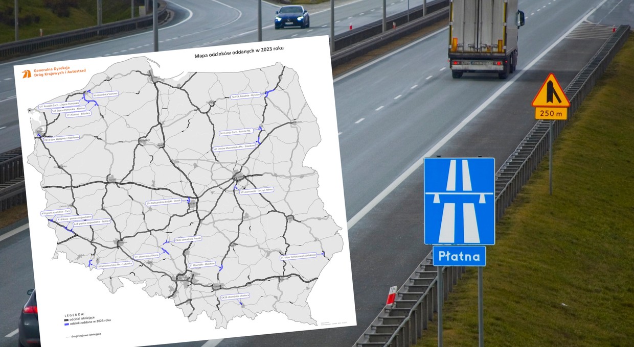 Drogi oddane do ruchu w 2023 r. Prawie 267 km nowych tras [MAPA]