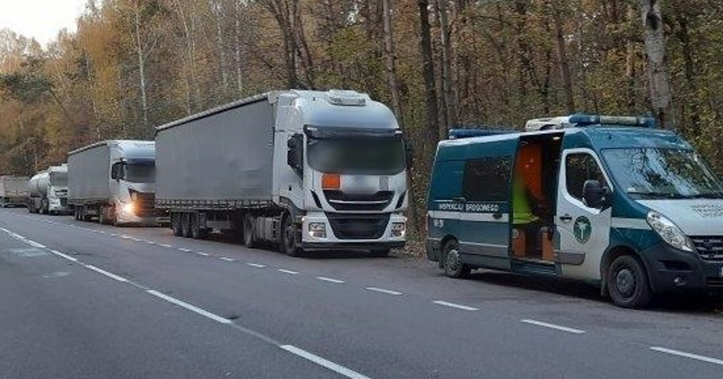 Zatrzymana do kontroli ciężarówka