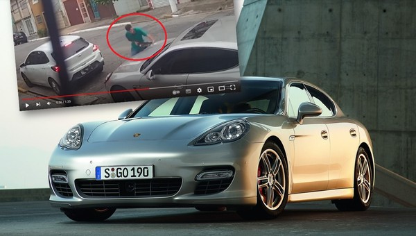 Ukradł dwa elementy Porsche w 15 sekund. Nie potrzebował nawet narzędzi [WIDEO]