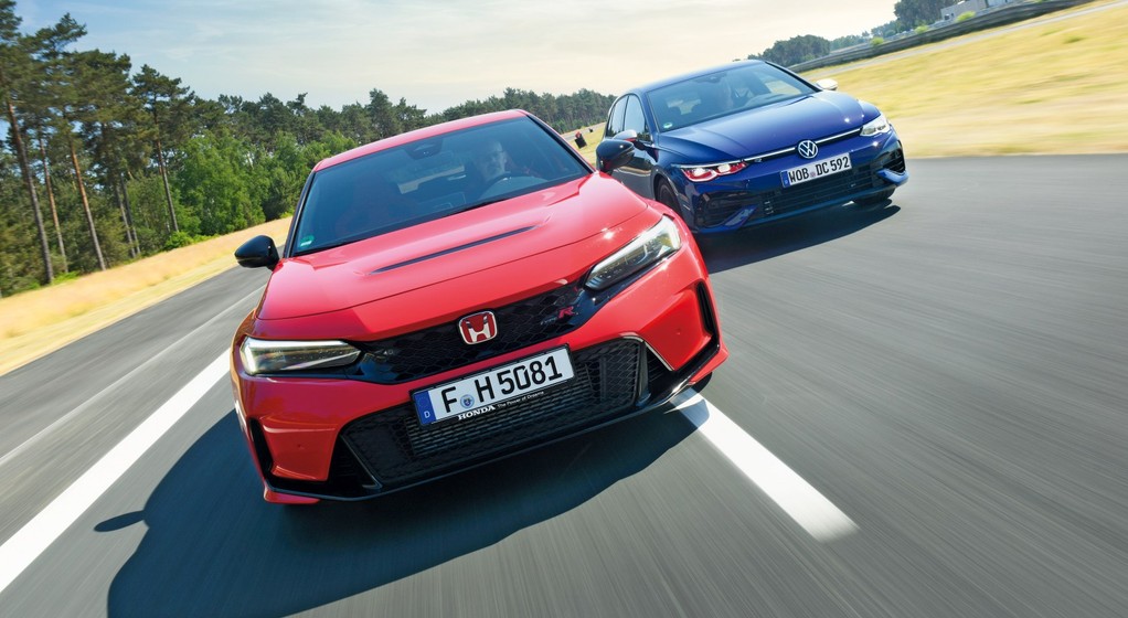 Honda Civic Type R kontra Volkswagen Golf R Performance