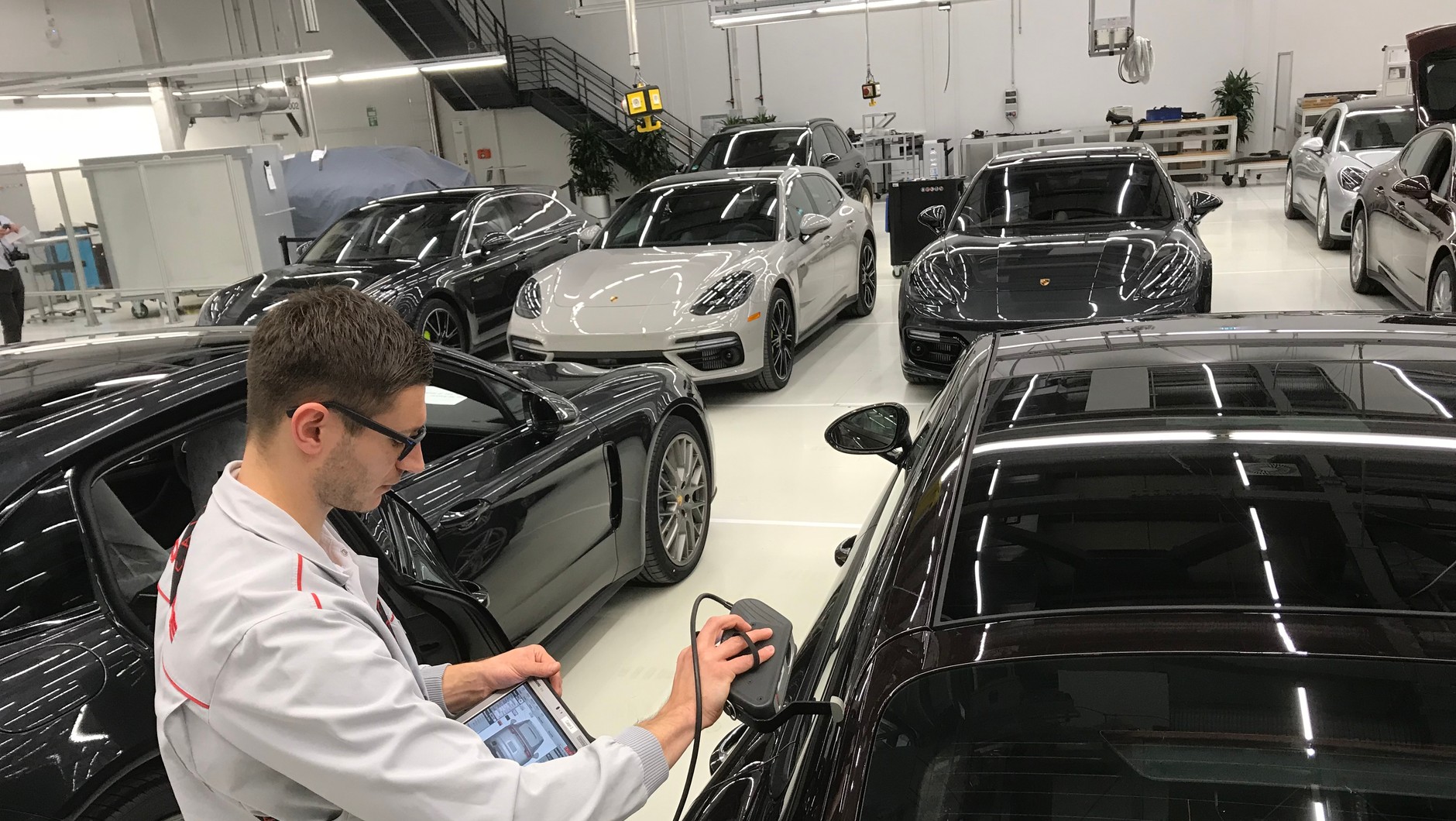 Kontrola nadwozia w fabryce Porsche w Lipsku
