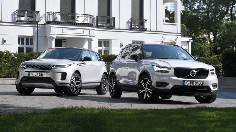 Range Rover Evoque i Volvo XC40