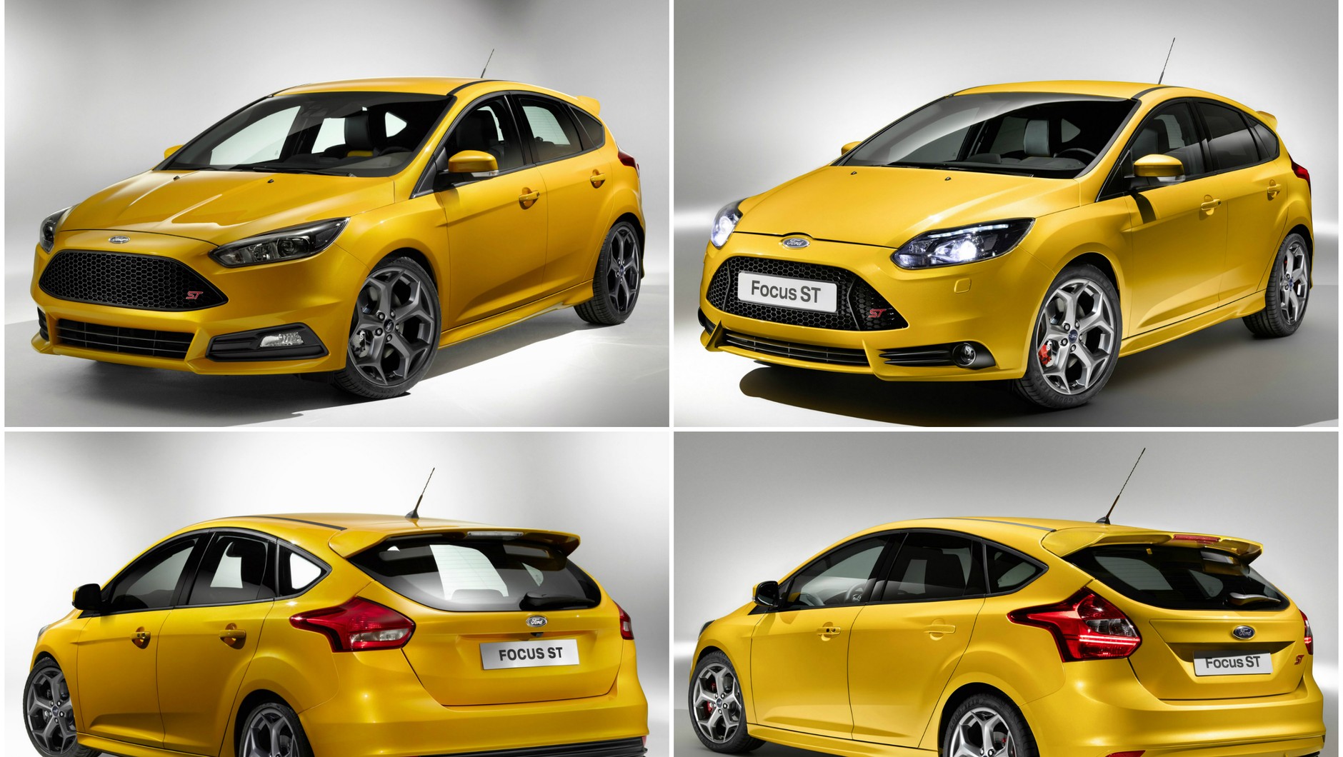 Ford Focus ST po faceliftingu (po lewej) i przed faceliftingiem (po prawej)