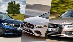 Od lewej: BMW serii 3, Mercedes klasy A i Audi A6