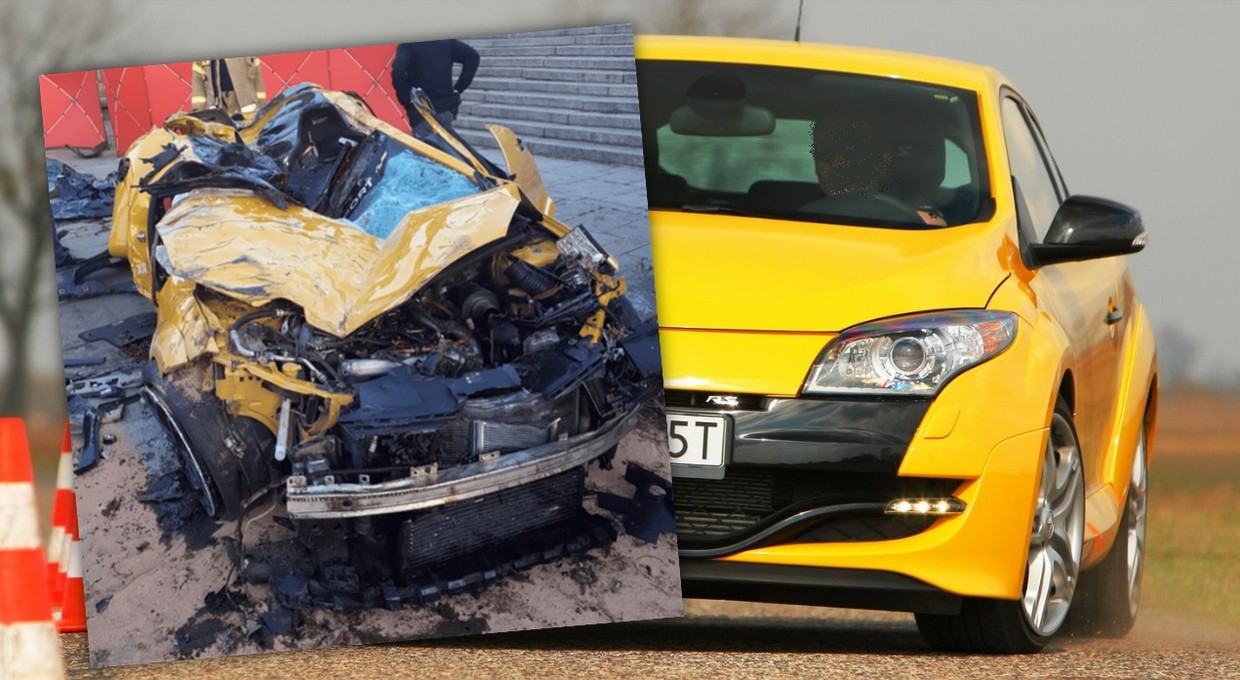 Tragiczny wypadek w Krakowie. Kierowca rozbitego Renault Megane R.S. był pijany
