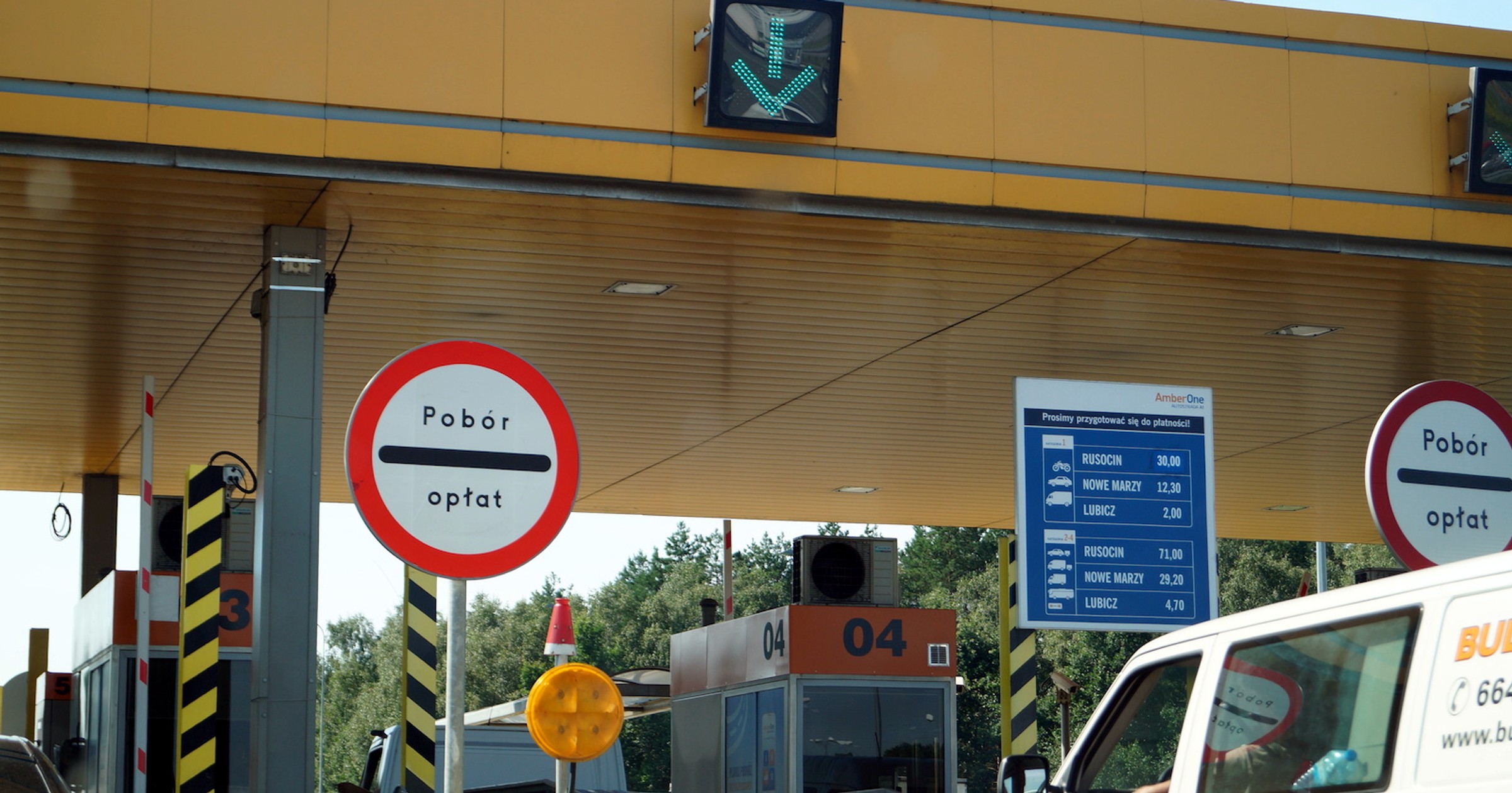 Bramki poboru opłat na autostradzie