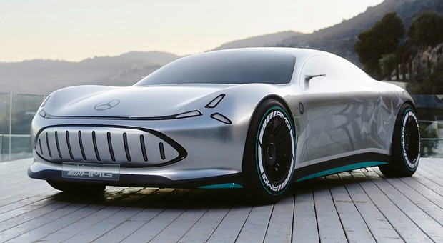 Mercedes AMG Vision – wizja elektrycznego bolidu z rekinią paszczą