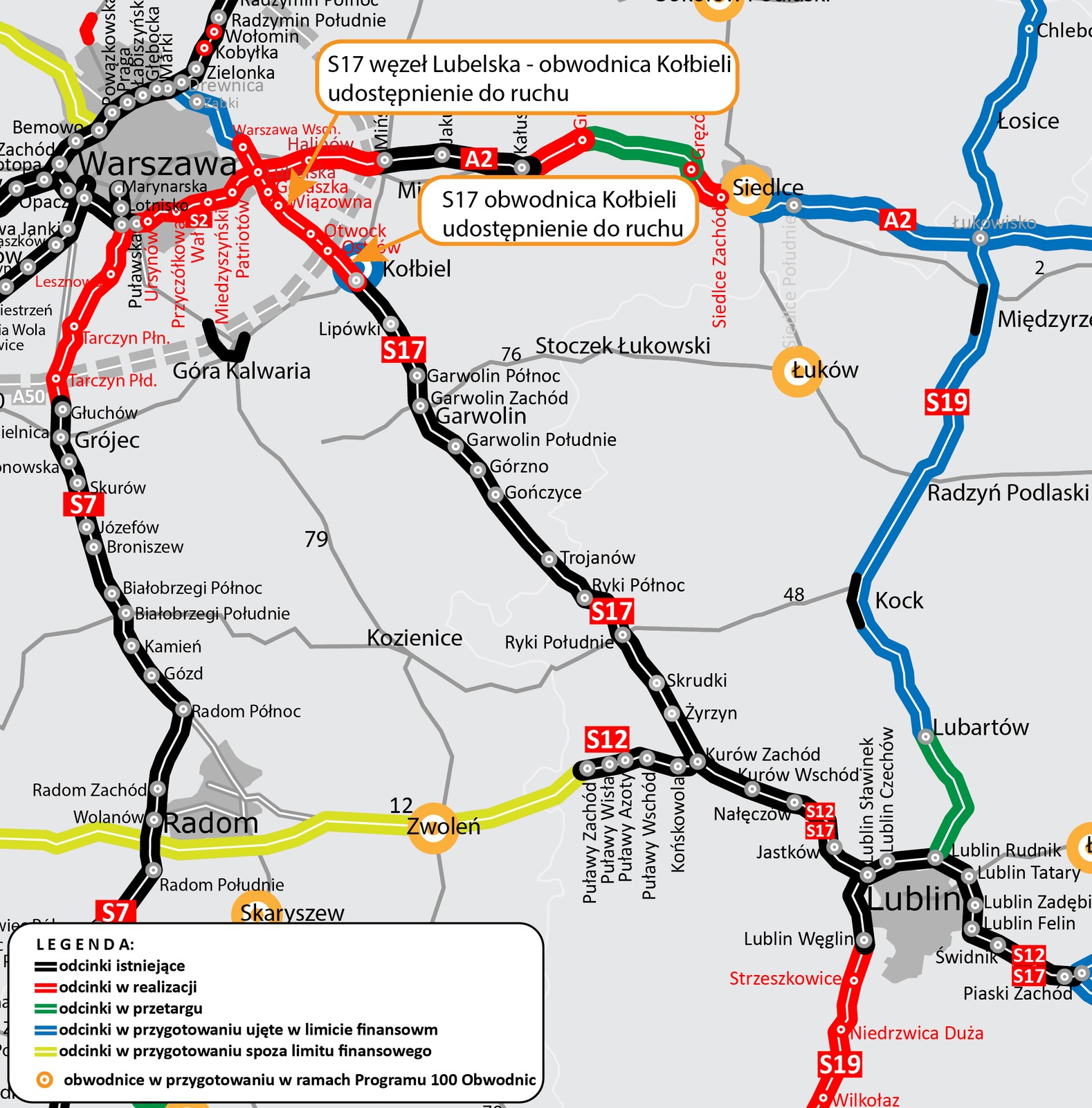 S17 Lubelska-Kolbiel – tymi odcinkami pojedziemy jeszcze podczas wakacji