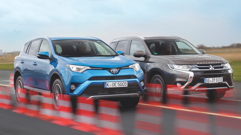 Hybrydowi pogromcy diesli - Mitsubishi Outlander PHEV i Toyota RAV4 Hybrid