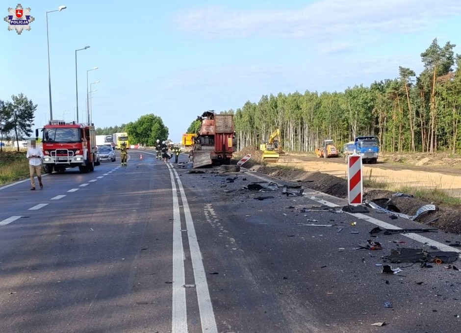 Wypadek ciężarówek